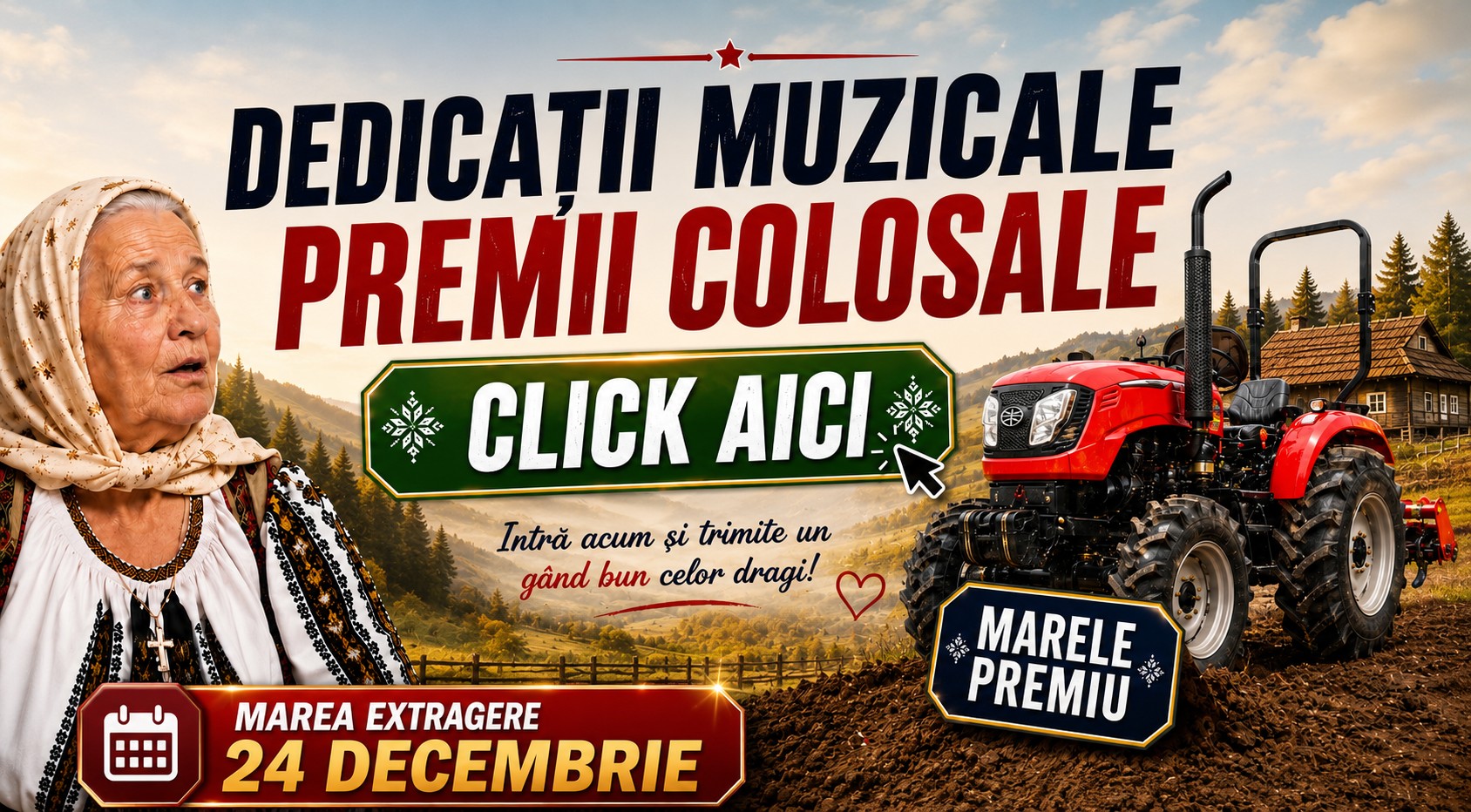 Tombola de Crăciun - Marele Premiu: un Tractor